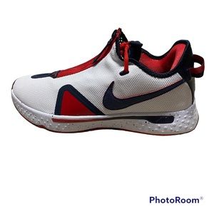 Nike PG 4 Red, White & Navy Blue Basketball Shoes; Men’s 11.5; NWOT